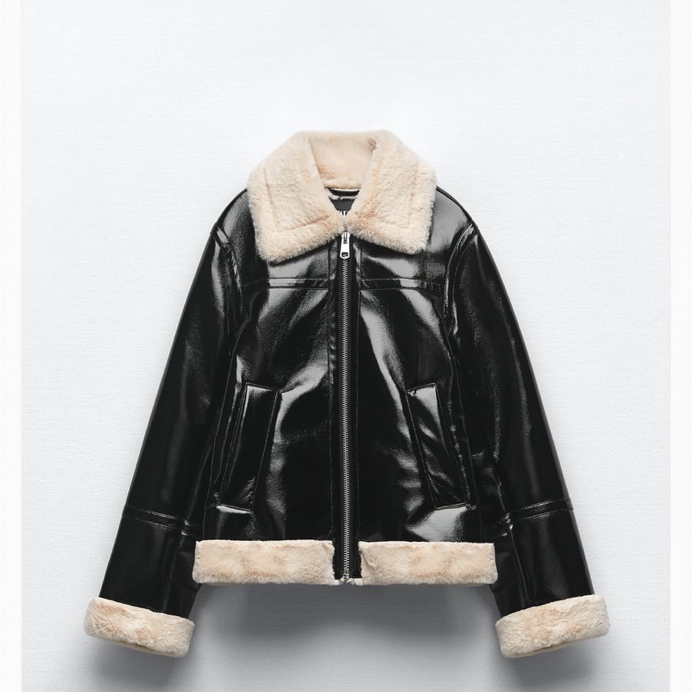 Zara double faced fleece lined jacket